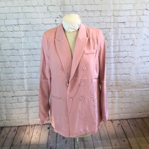 NWT Forever 21 pink double breasted blazer